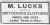 Lucks, Mike store ad #2 (published posthumously)